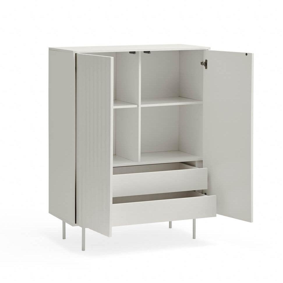 Cabinet ocazional Sierra 2d/2inner sertare alb alb - PARIS14A.RO