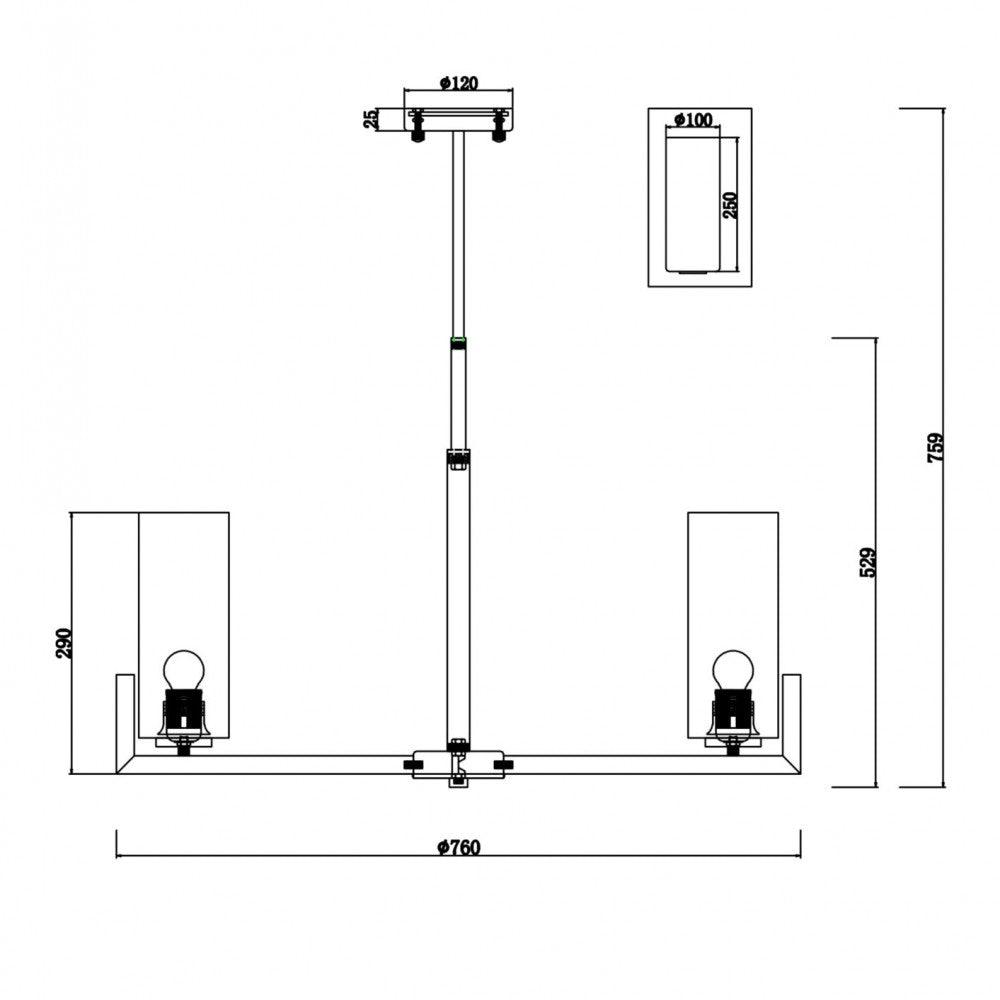 Candelabru Fortano Maytoni 8XE27, Auriu, MOD089PL-08BS