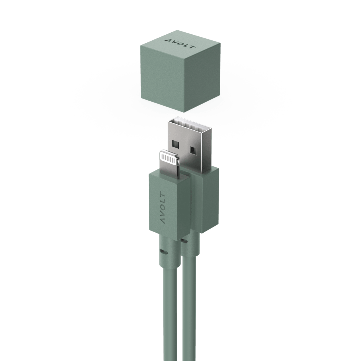 Cablu de încărcare Cable 1 USB-A to Apple lightning, Culoare Oak Green - Avolt