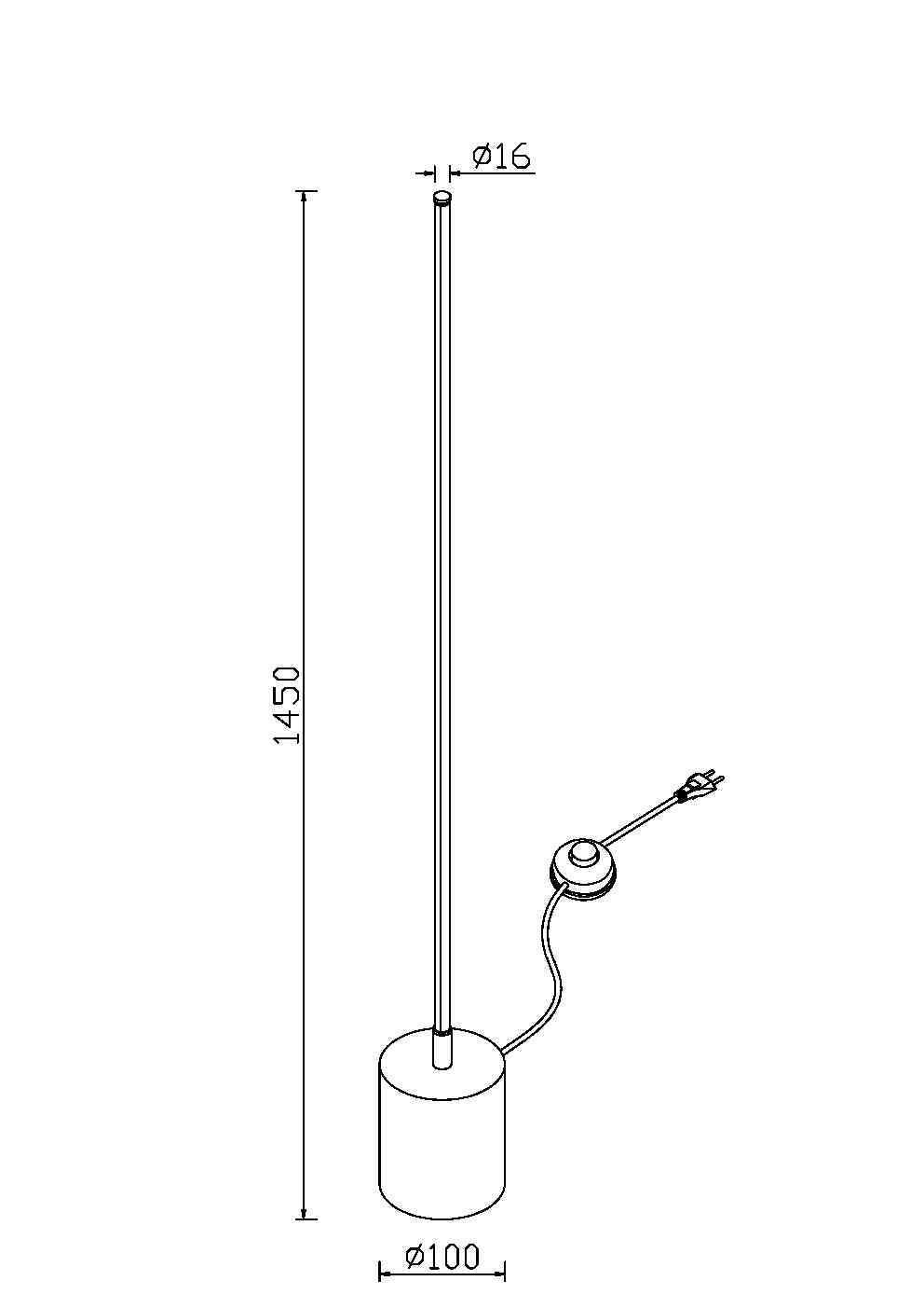 Lampadar Flow Maytoni Modern MOD147FL-L20BK1