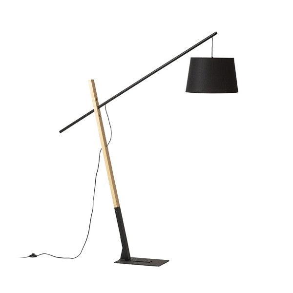 Lampa decorativa DANTE cu suport negru lemn 230V E27 25W - PARIS14A.RO