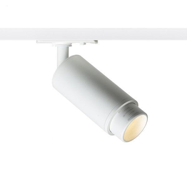 Spot cilindric OPTIMUS pentru sina monofazat alb 230V LED GU10 9W 10 50° - PARIS14A.RO