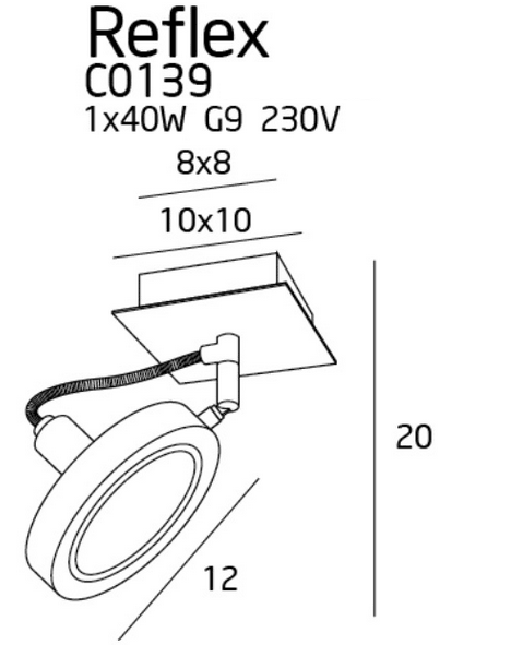 Aplica /Downlight REFLEX Culoare alba G9 MAXLIGHT C0139