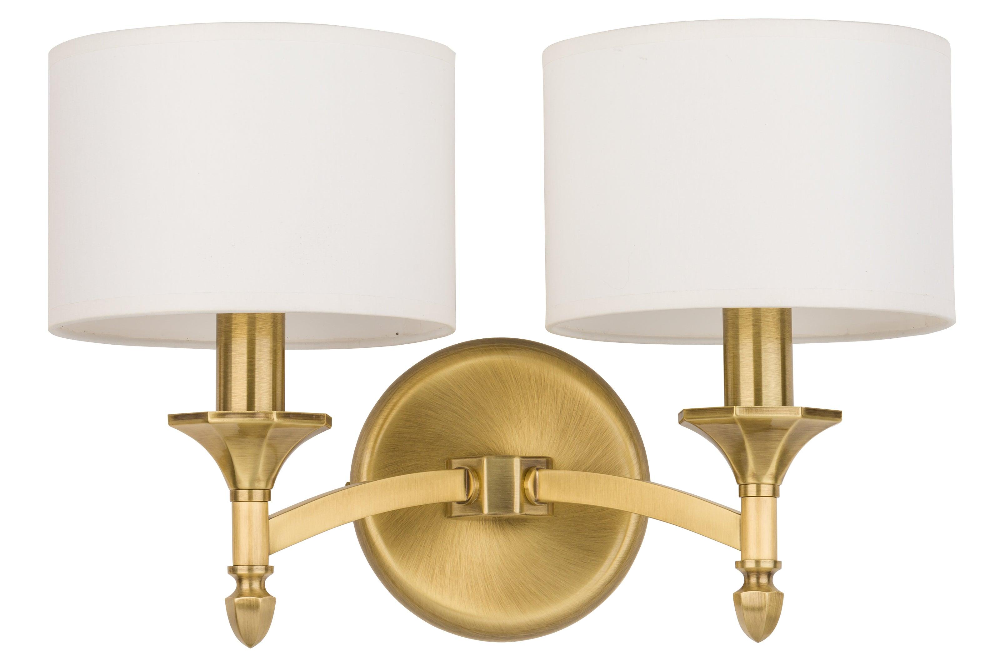 Aplica de perete cu doua abajururi din material Decor Kutek - PARIS14A.RO