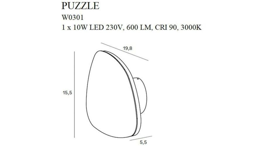 Aplica PUZZLE M Alb MAXLIGHT W0301 - PARIS14A.RO