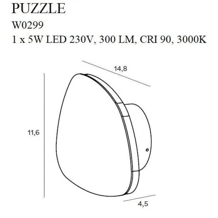 Aplica PUZZLE S Alb MAXLIGHT W0299 - PARIS14A.RO