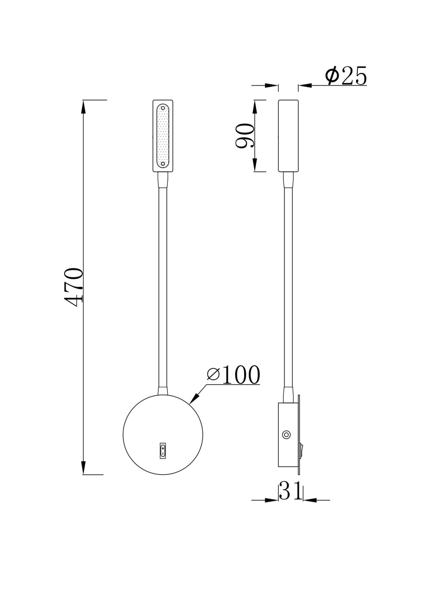 Aplica Stem Maytoni Technical C035WL-L3MG3K - PARIS14A.RO