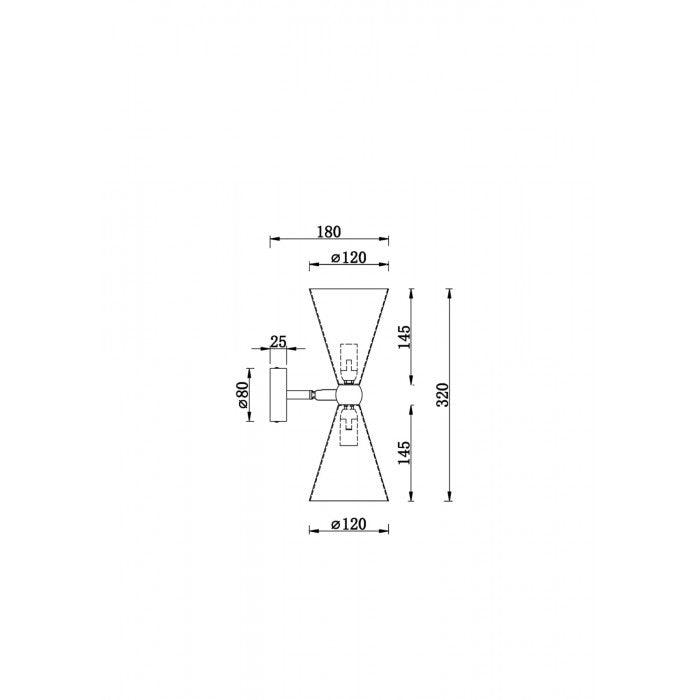 APLICA VESPER MAYTONI 1xE14, ALB/AURIU, MOD108WL-02WG - PARIS14A.RO