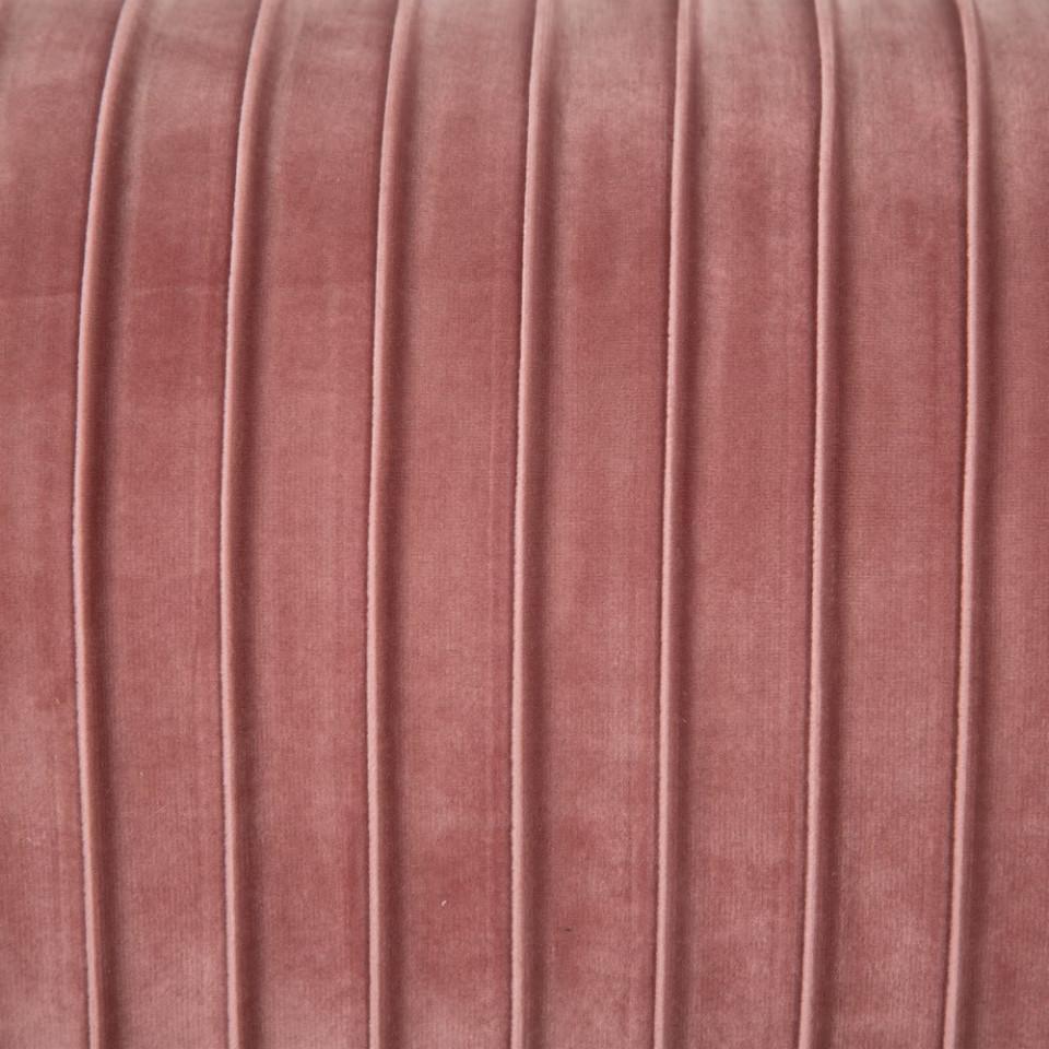 Bancheta roz/argintie din fier si poliester 129 cm Plies - PARIS14A.RO