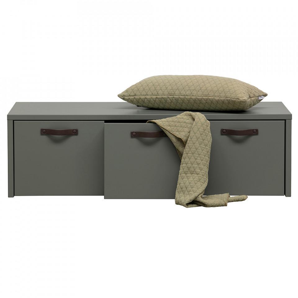 Bancheta verde din lemn de pin 120 cm Stage - PARIS14A.RO