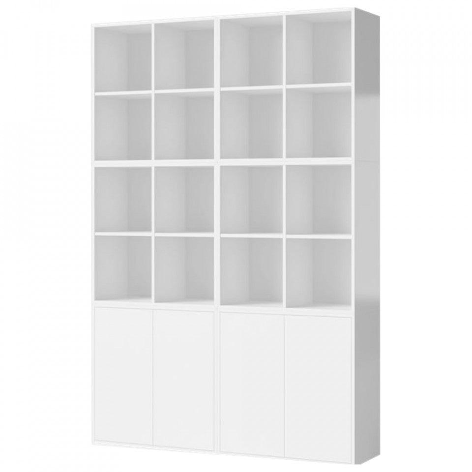 Biblioteca alba din MDF 210 cm Combination Bolia - PARIS14A.RO