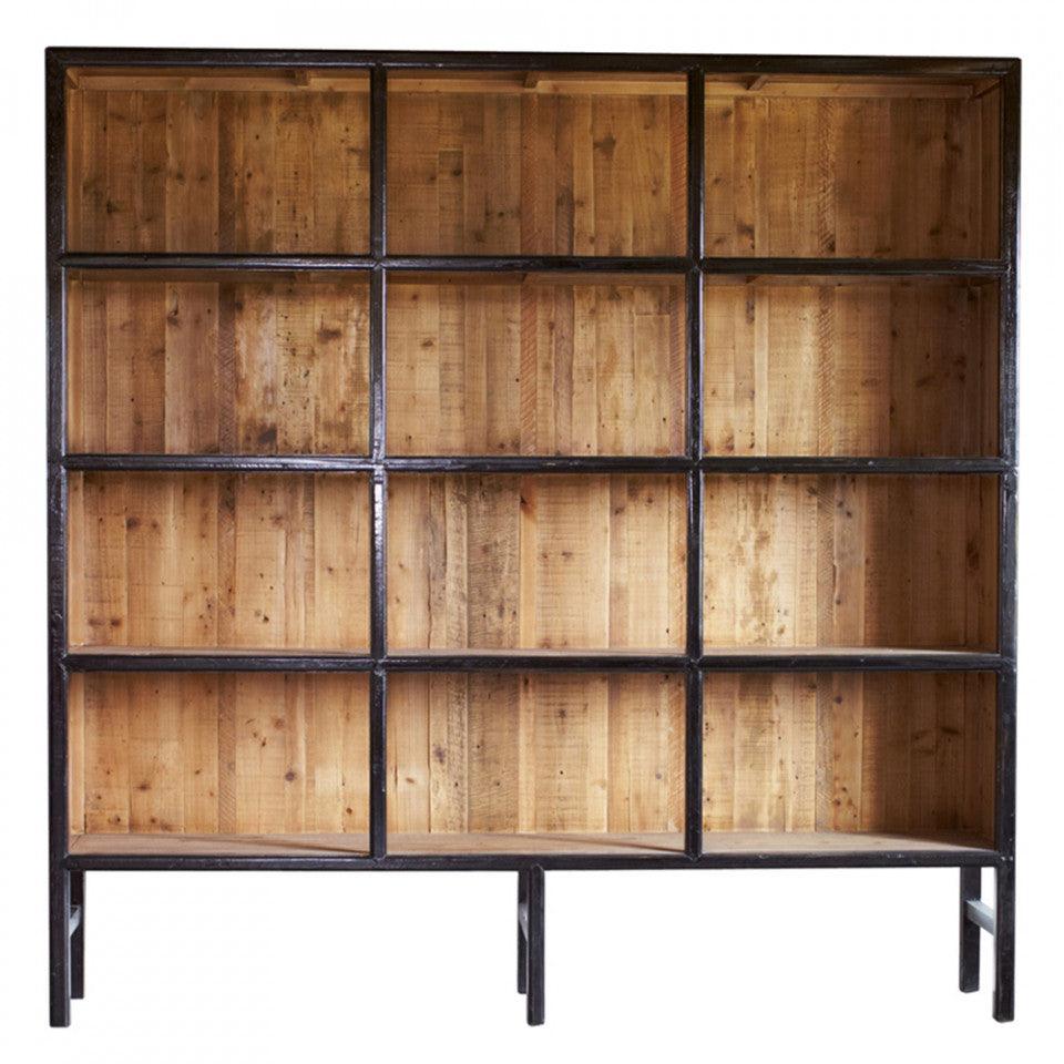 Biblioteca neagra/maro din lemn 230 cm Bellport Large LifeStyle Home Collection - PARIS14A.RO