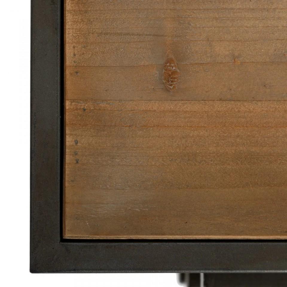 Birou maro din lemn de brad si fier 42x120 cm Industrial - PARIS14A.RO