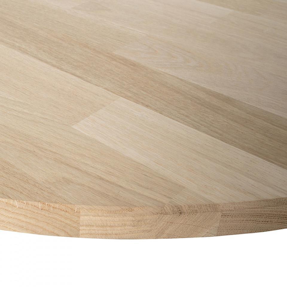 Blat maro deschis din lemn de stejar 90x220 cm Tablo Oval - PARIS14A.RO