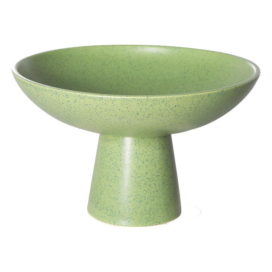 Bol cu picior verde din ceramica 25 cm Emeralds HK Living - PARIS14A.RO