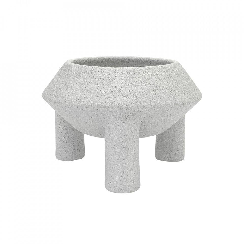 Bol decorativ gri din ceramica 25 cm Shank Versmissen - PARIS14A.RO