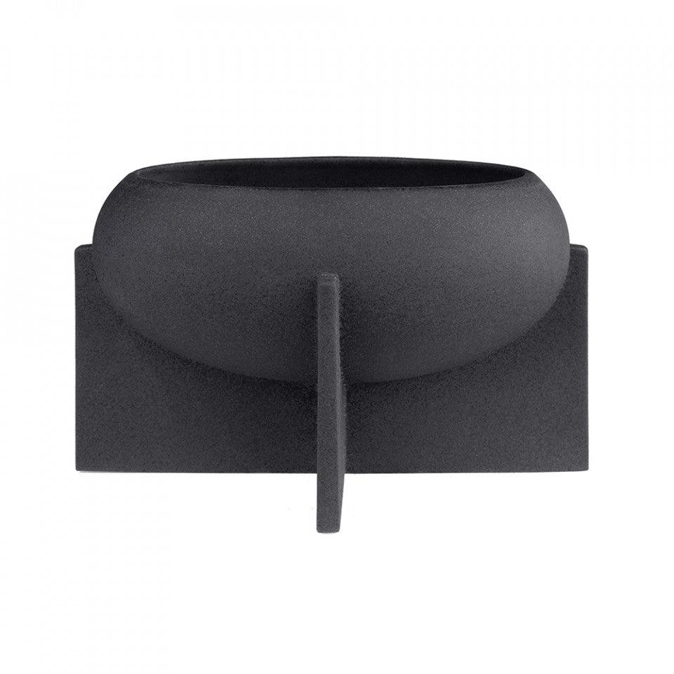 Bol decorativ negru din ceramica 17x30 cm Ovo Versmissen - PARIS14A.RO
