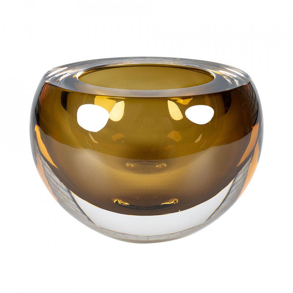 Bol decorativ verde oliv din cristal 13 cm Bullit Versmissen - PARIS14A.RO