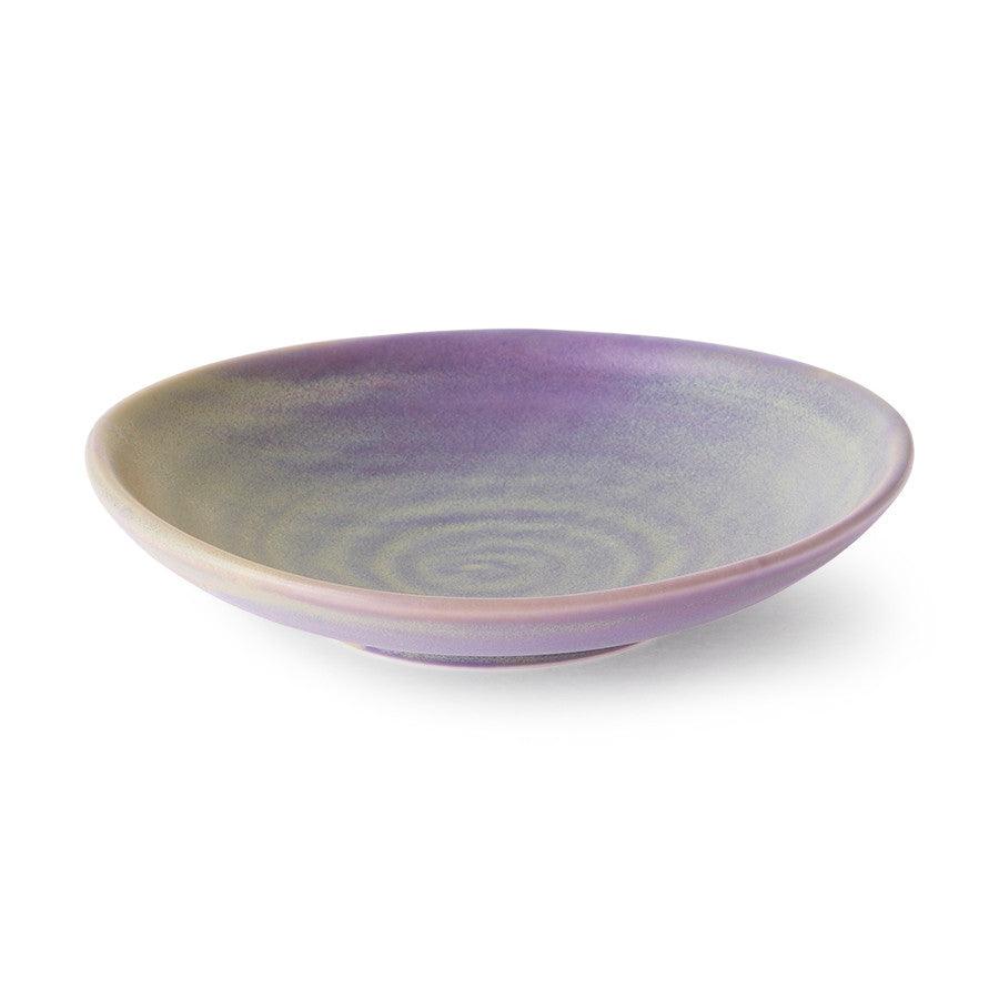 Bol mov/verde din portelan 17 cm Home Chef HK Living - PARIS14A.RO