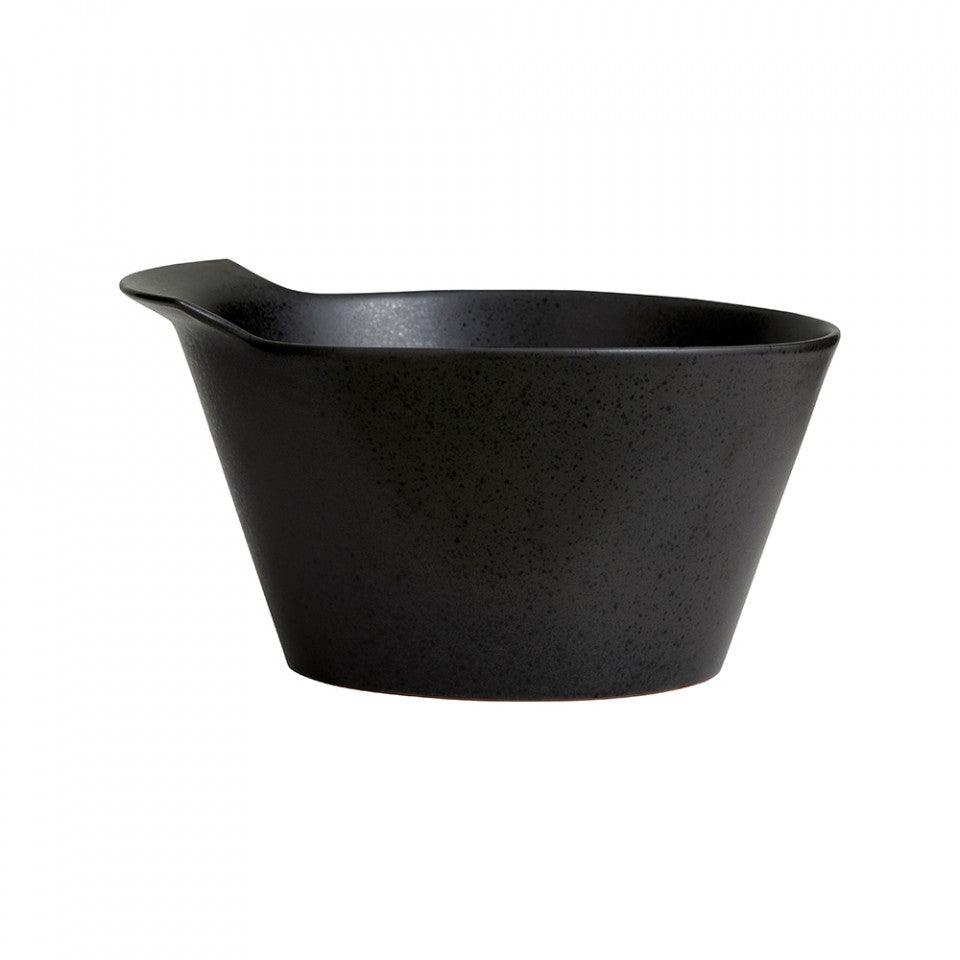 Bol pentru servire negru din ceramica 27 cm Torc Nordal - PARIS14A.RO