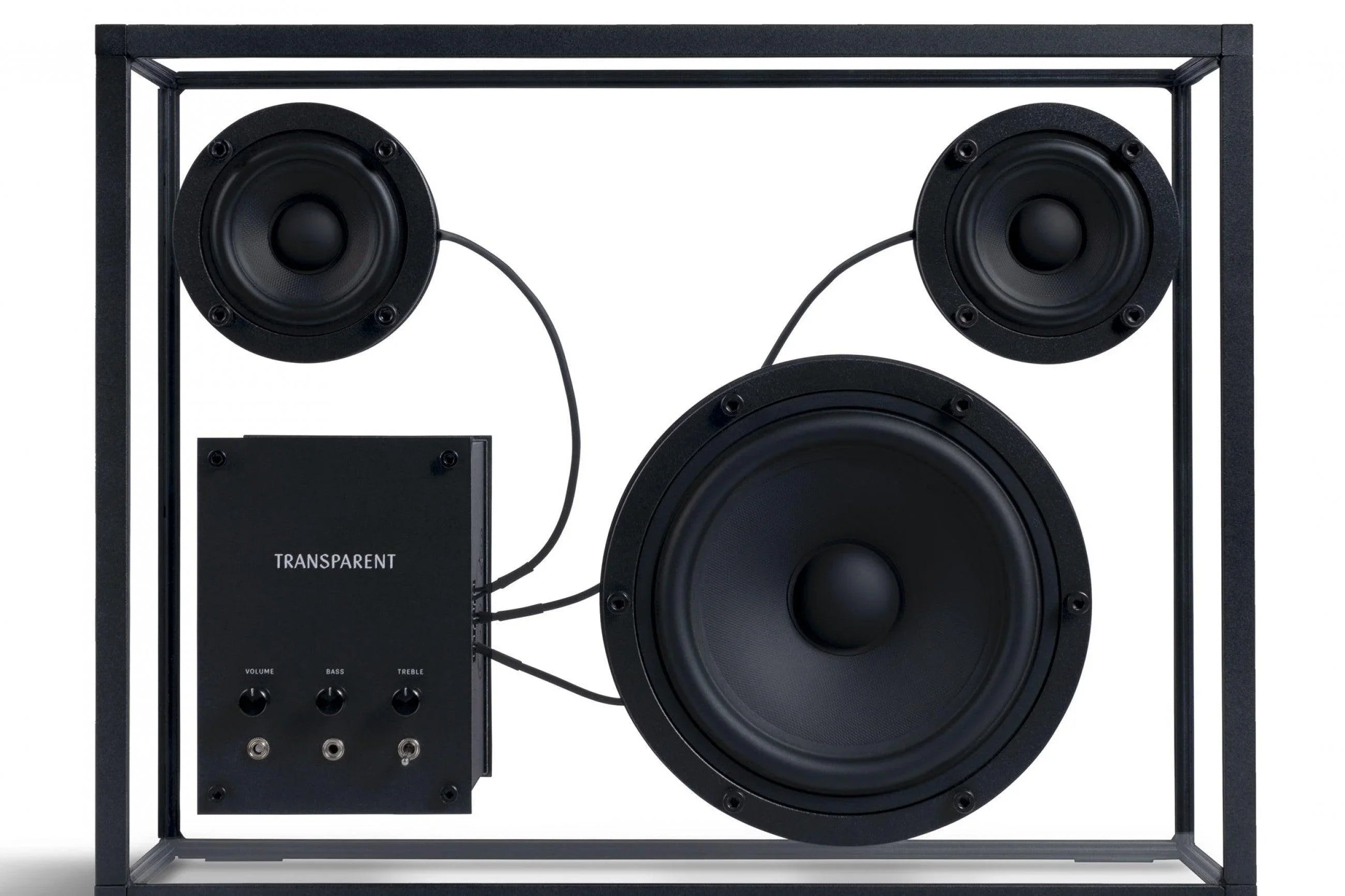 Transparent Sound cutie depozitare Speaker | sticlă | Negru