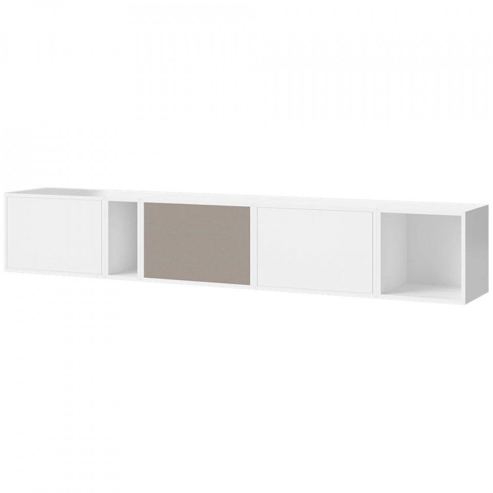 Bufet superior alb/gri din MDF 210 cm Hifi Bolia - PARIS14A.RO