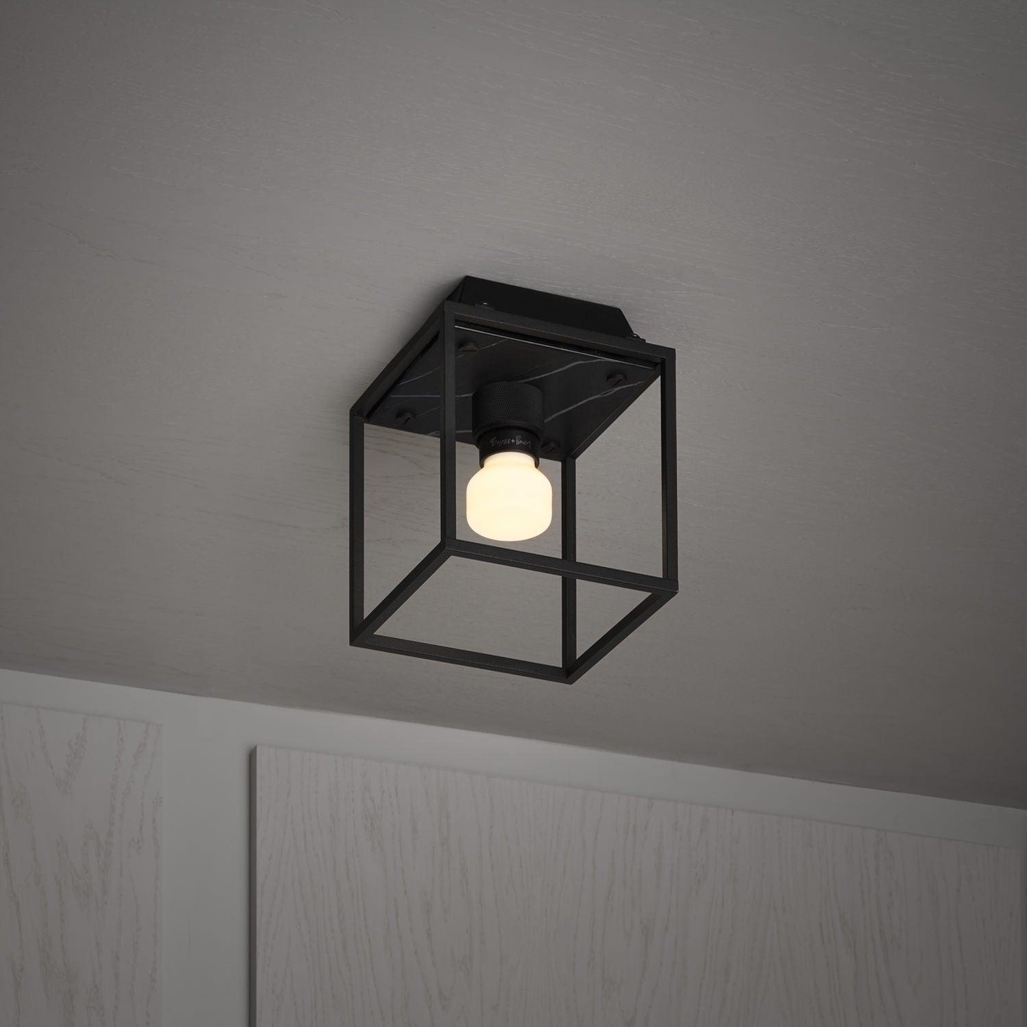 Lampa de tavan Caged / SMALL / Marmura neagra - Buster & Punch - PARIS14A.RO