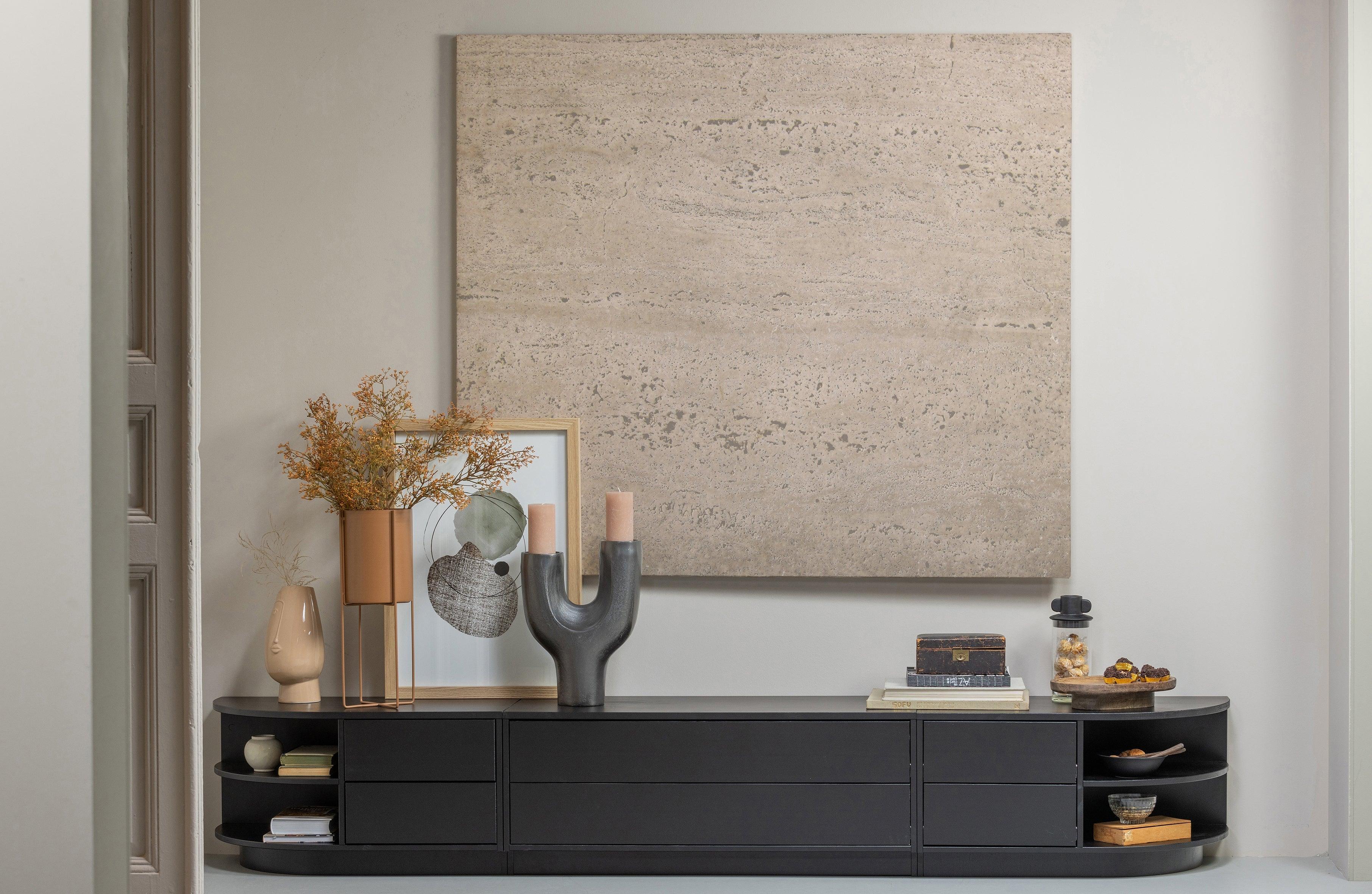 Cabinet TV Finca 50cm Pine Deep Black [FSC] - PARIS14A.RO