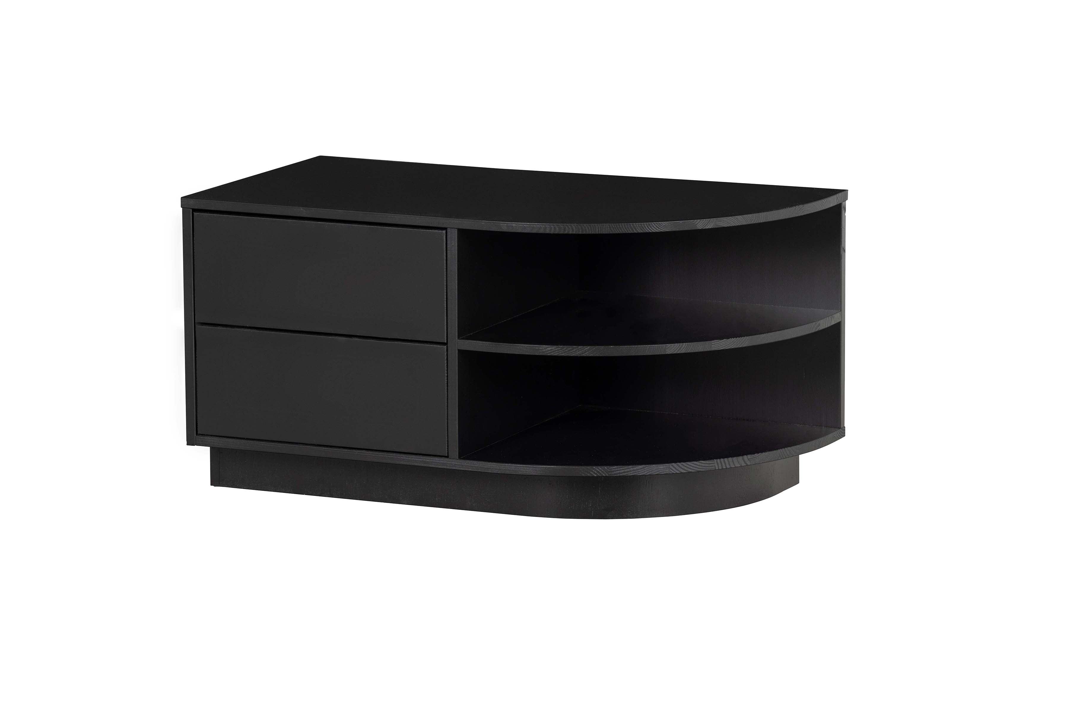 Cabinet TV FINCA ROUND DREPT 78 cm Pine Deep Deep Black [FSC] - PARIS14A.RO