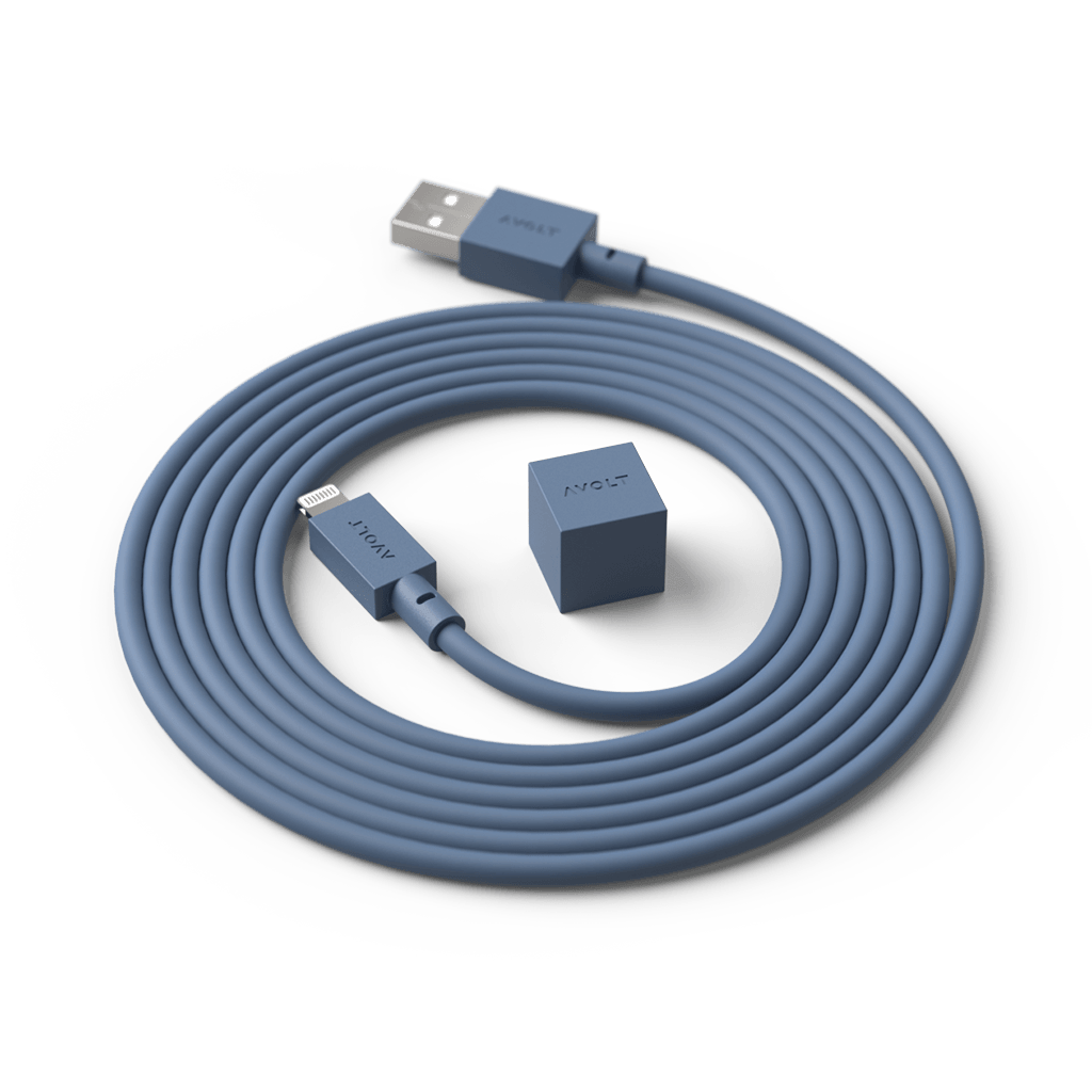 Cablu de încărcare Cable 1 USB-A to Apple lightning, Culoare Ocean Blue - Avolt - PARIS14A.RO