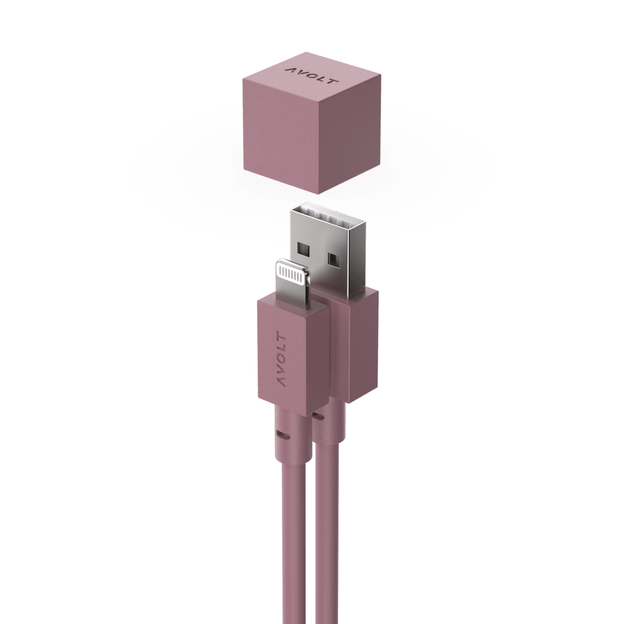 Cablu de încărcare Cable 1 USB-A to Apple lightning, Culoare Rusty Red - Avolt - PARIS14A.RO