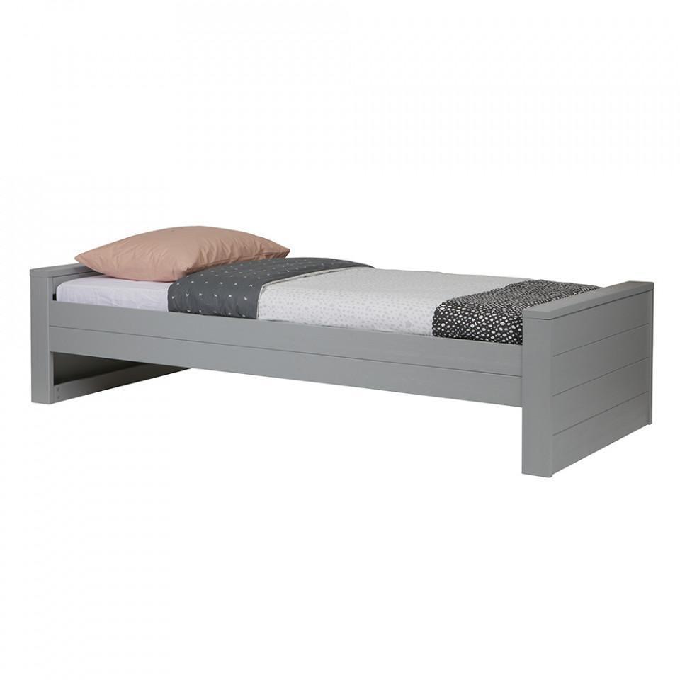 Cadru pat gri din lemn de pin 95x219 cm Dennis Concrete Grey - PARIS14A.RO