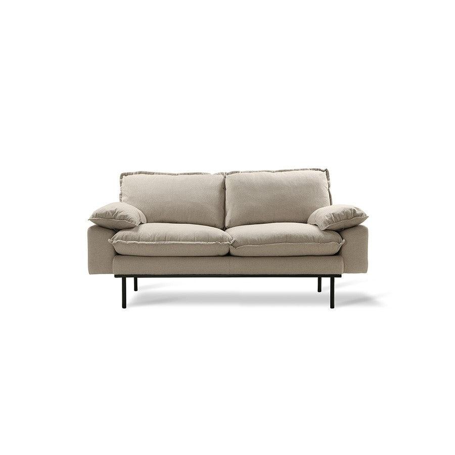 Canapea bej pentru 2 persoane din poliester Retro Sofa II HK Living - PARIS14A.RO