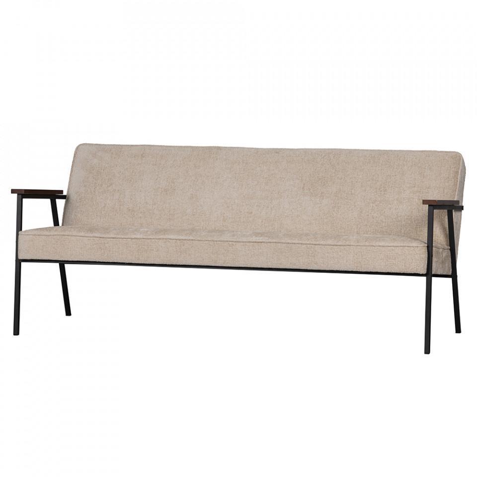 Canapea crem din catifea si metal pentru 185 cm Elizabeth - PARIS14A.RO