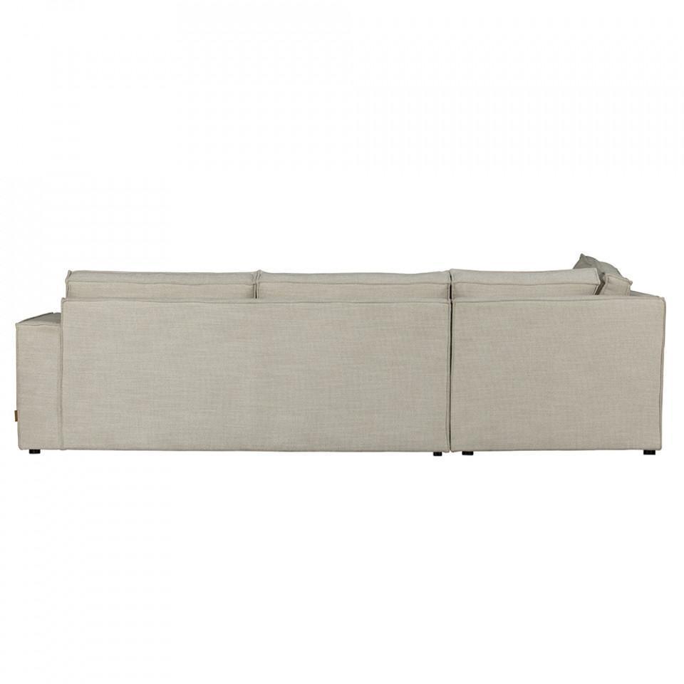 Canapea cu colt crem din poliester 283 cm Freddie Left - PARIS14A.RO