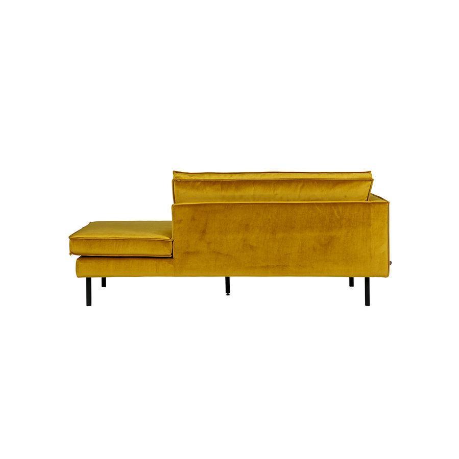 Canapea galbena din catifea Rodeo Daybed Left - PARIS14A.RO