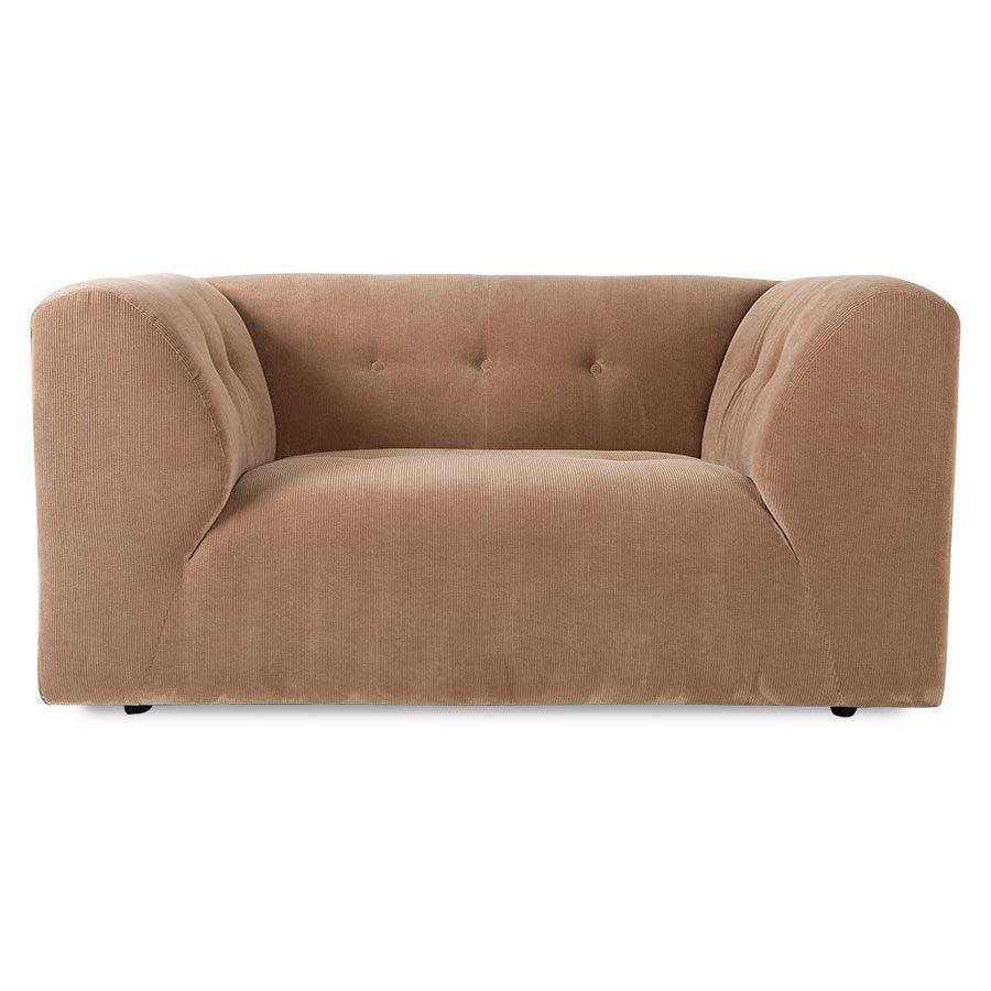 Canapea maro din poliester 148 cm Vint Corduroy HK Living - PARIS14A.RO