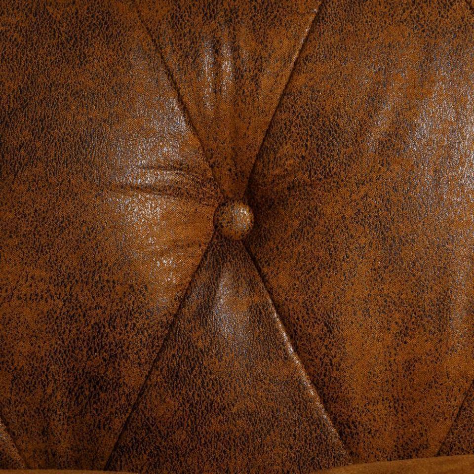Canapea maro din poliester si lemn pentru 2 persoane Bonnie - PARIS14A.RO