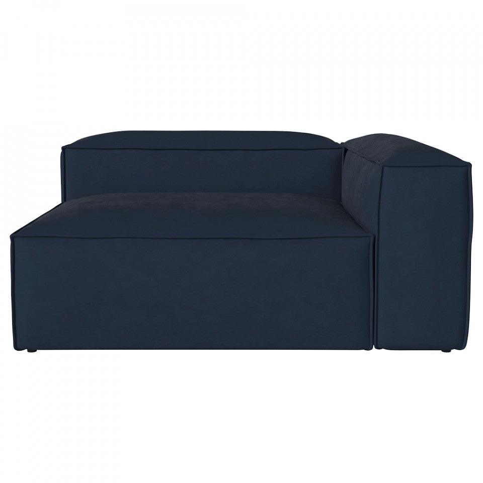 Canapea modulara albastra din piele 150 cm Cosima Right Bolia - PARIS14A.RO