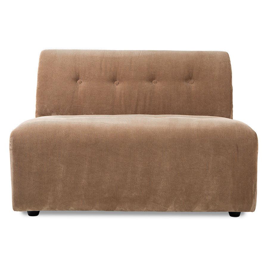 Canapea modulara maro din poliester pentru 1,5 persoane Vint Corduroy HK Living - PARIS14A.RO