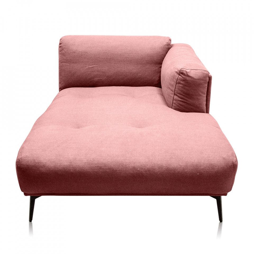 Canapea modulara roz deschis din in si metal 146 cm Moore Versmissen - PARIS14A.RO