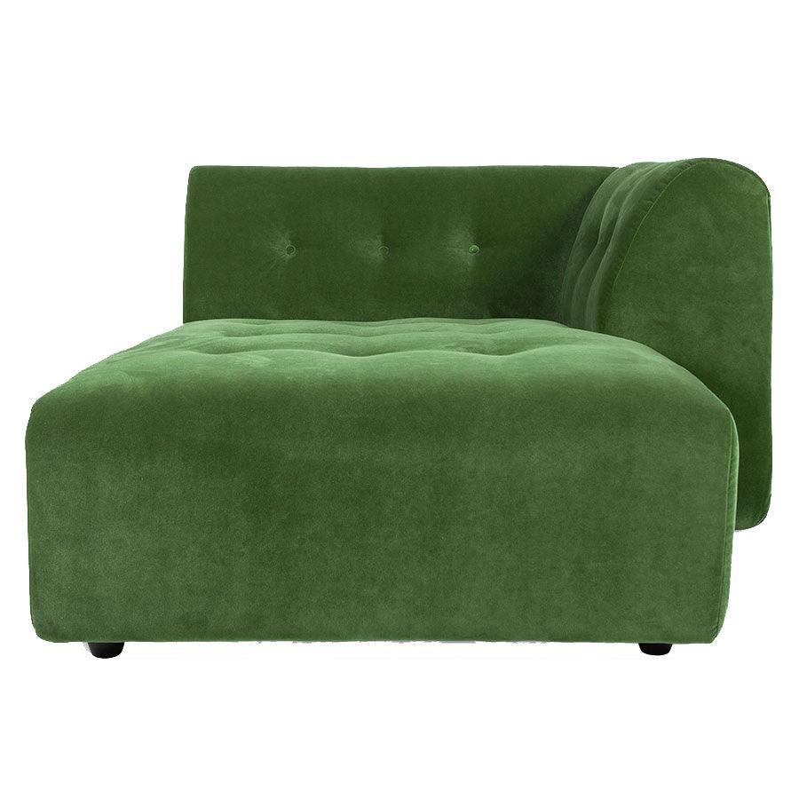 Canapea modulara verde din catifea 160 cm Vint Right HK Living - PARIS14A.RO