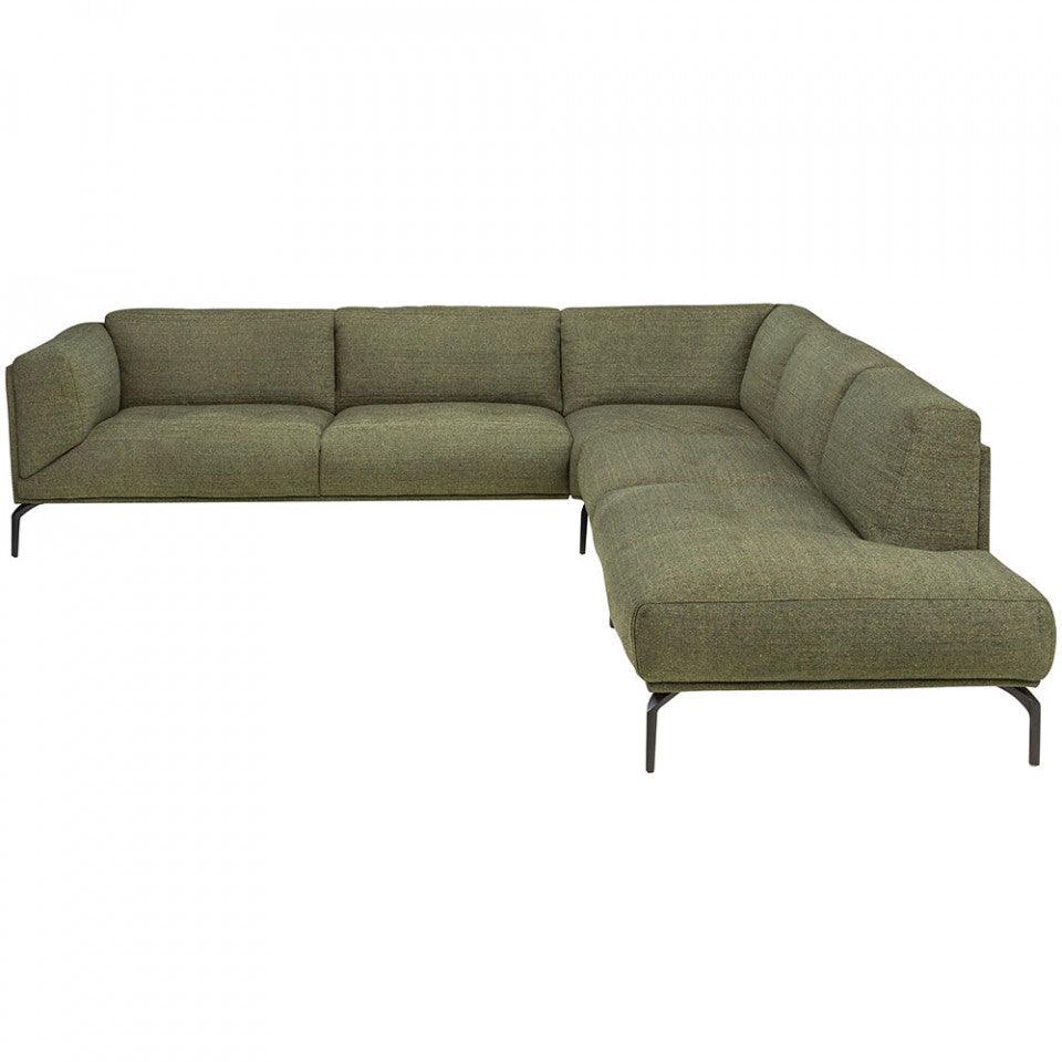 Canapea modulara verde din textil si metal 95 cm Dexter Right S Versmissen - PARIS14A.RO
