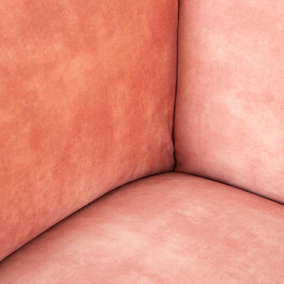 Canapea roz din catifea pentru 2 persoane Patas - PARIS14A.RO