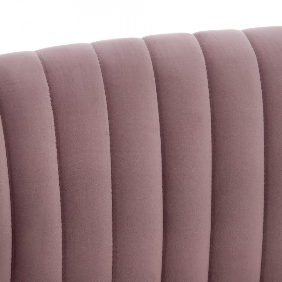 Canapea roz din catifea si metal pentru 3 persoane Juma - PARIS14A.RO