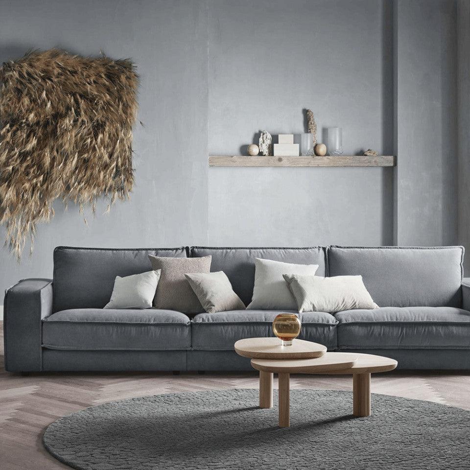 Canapea verde din poliester 250 cm Noora Linea Bolia - PARIS14A.RO