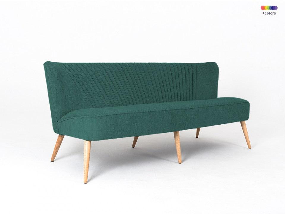 Canapea verde din poliester si lemn 180 cm Harry 3 Avocado Custom Form - PARIS14A.RO
