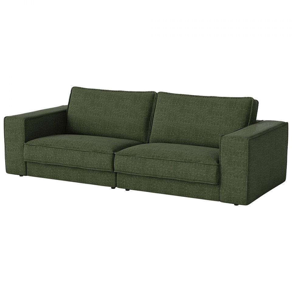 Canapea verde din textil 250 cm Noora Globa Bolia - PARIS14A.RO
