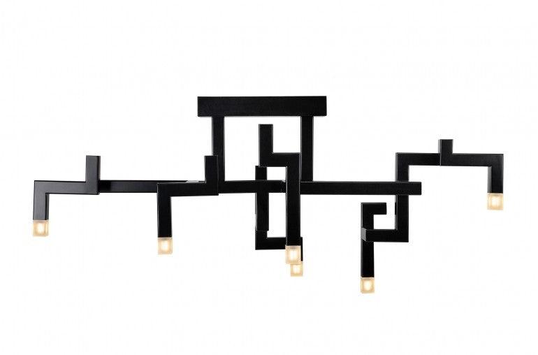Candelabru negru din inox cu 6 becuri Elements Versmissen - PARIS14A.RO