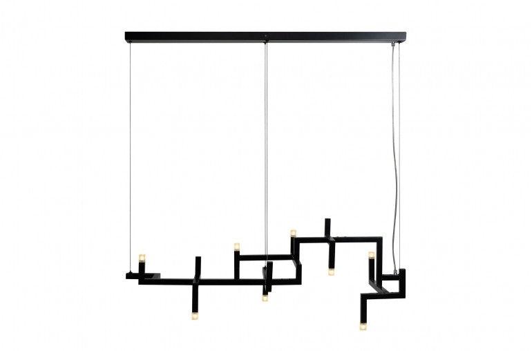 Candelabru negru din inox cu 8 becuri Elements Versmissen - PARIS14A.RO